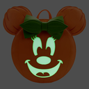 Disney - Minnie Pumpkin Glow In The Dark Face Mini Backpack - Loungefly