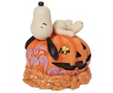 Disney Traditions by Jim Shore - Snoopy Laying on Halloween Pumpkin