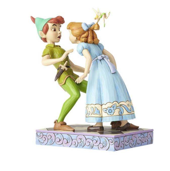 Disney-Traditions-Peter-Pan-Wendy-&-Tinkerbell-An-Unexpected-Kiss-Figurine