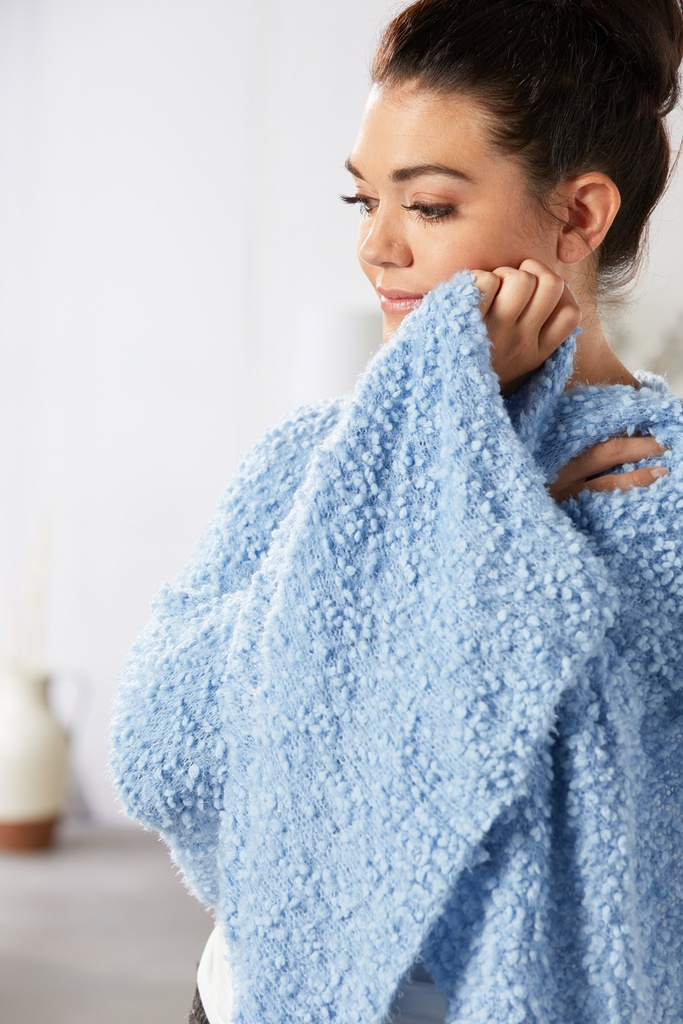 Demdaco Giving Shawl - Light Blue with Bookmark