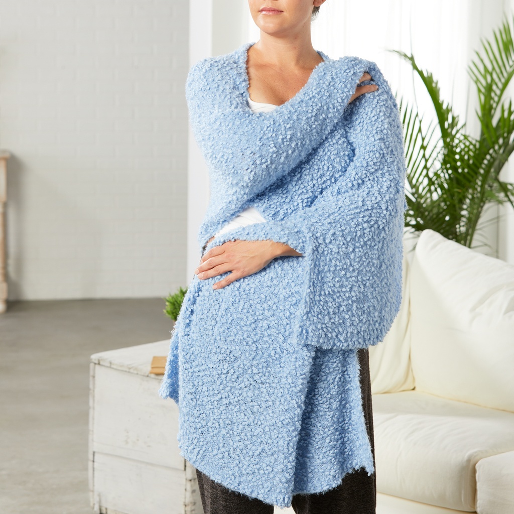 Demdaco Giving Shawl - Light Blue with Bookmark