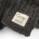 Demdaco Men's Giving - 140cm/55" Grey Knit Fabric Blanket