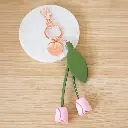 Mother's Day Rosebud Bag Charm Keychain 