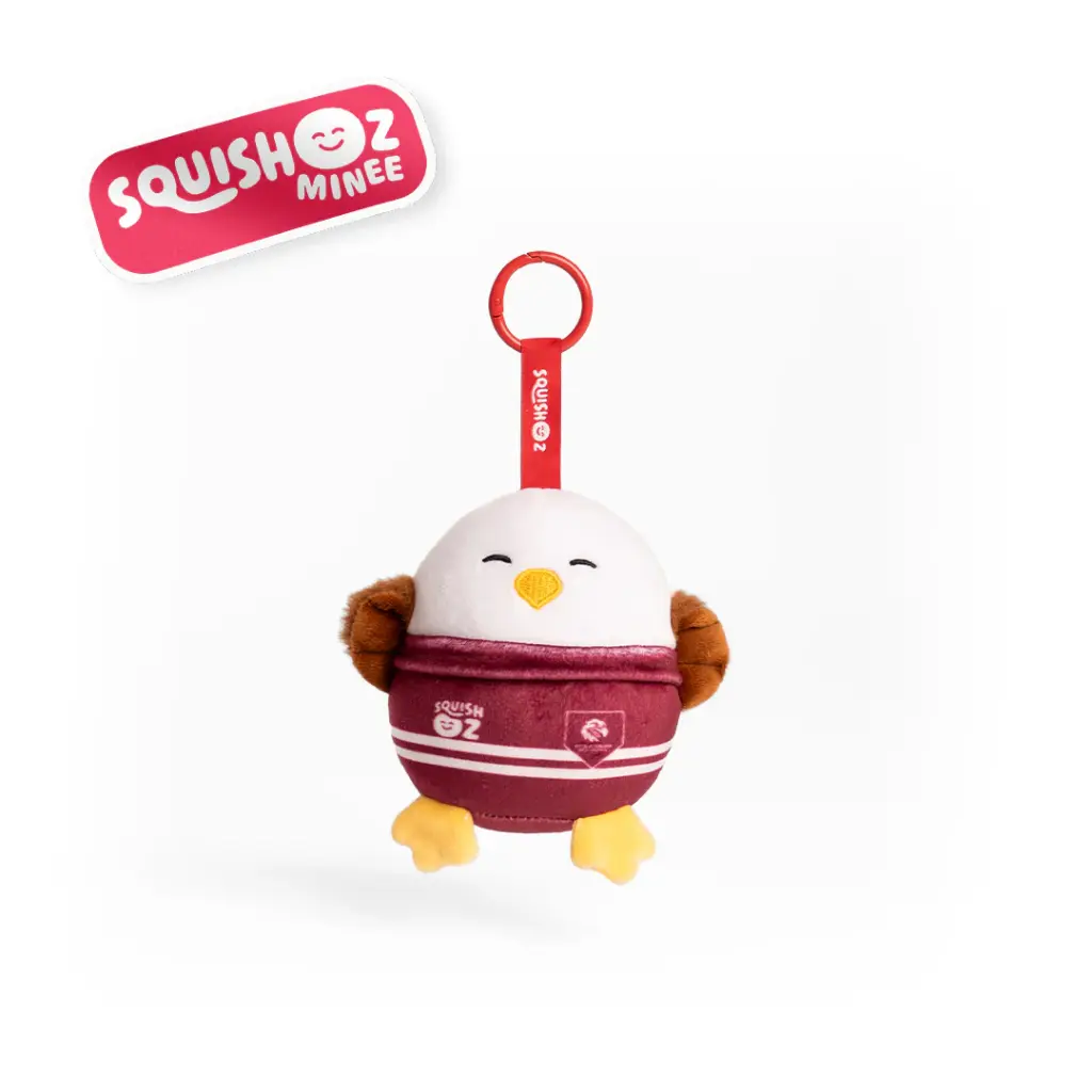 NRL Manly-Warringah Sea Eagles SquishOz Mascot - Eago the Eagle Minee Clip