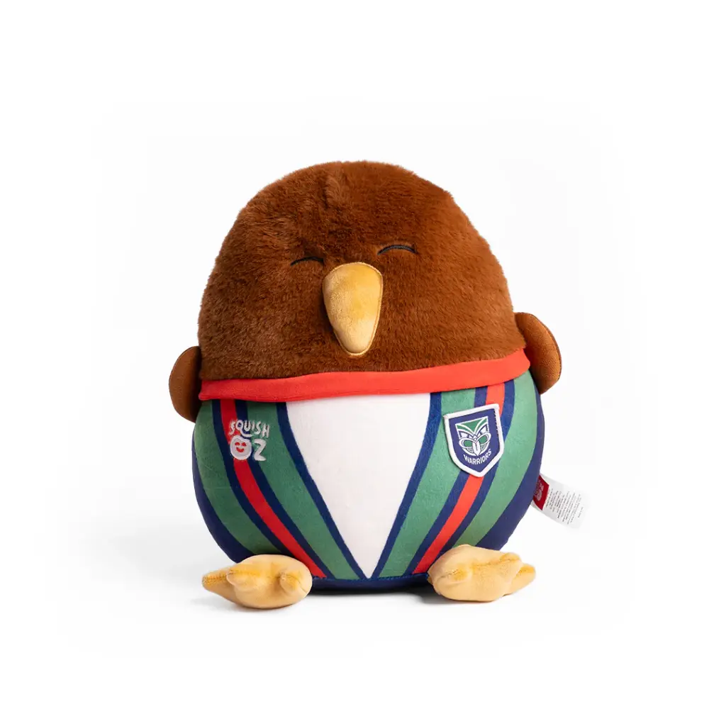 NRL New Zealand Warriors SquishOz Mascot - Kiwio the Kiwi
