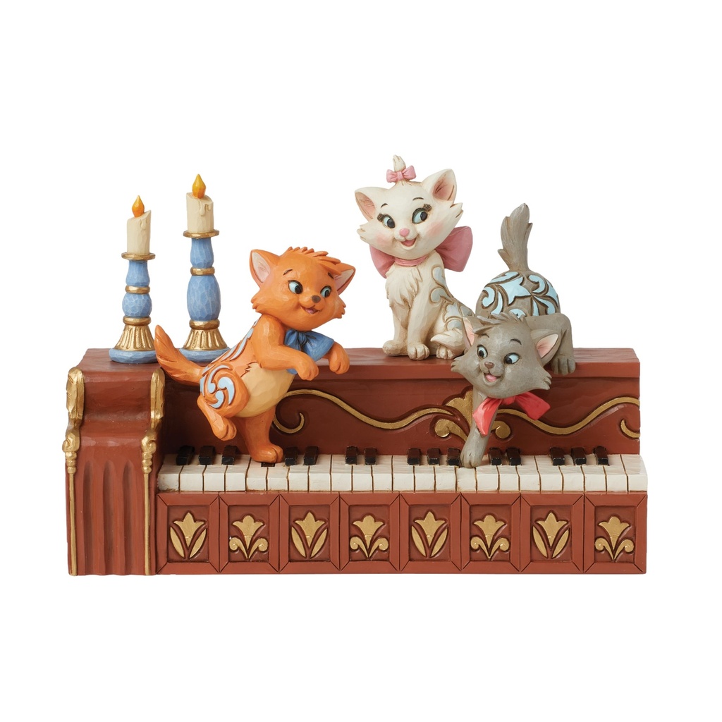 "Paws at Play" Aristocat Kittens on Piano - Disney Traditions by Jim Shore