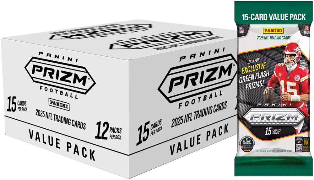 Panini Prizm 2025 Football NFL Trading Card Fat Pack (15 Cards)