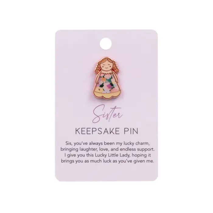 Lucky Little Ladies Keepsake Pin - Sisters