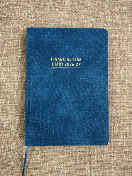 2026-2027 Financial Year Diary - A5 Week-To-View (WTV) Steel Blue
