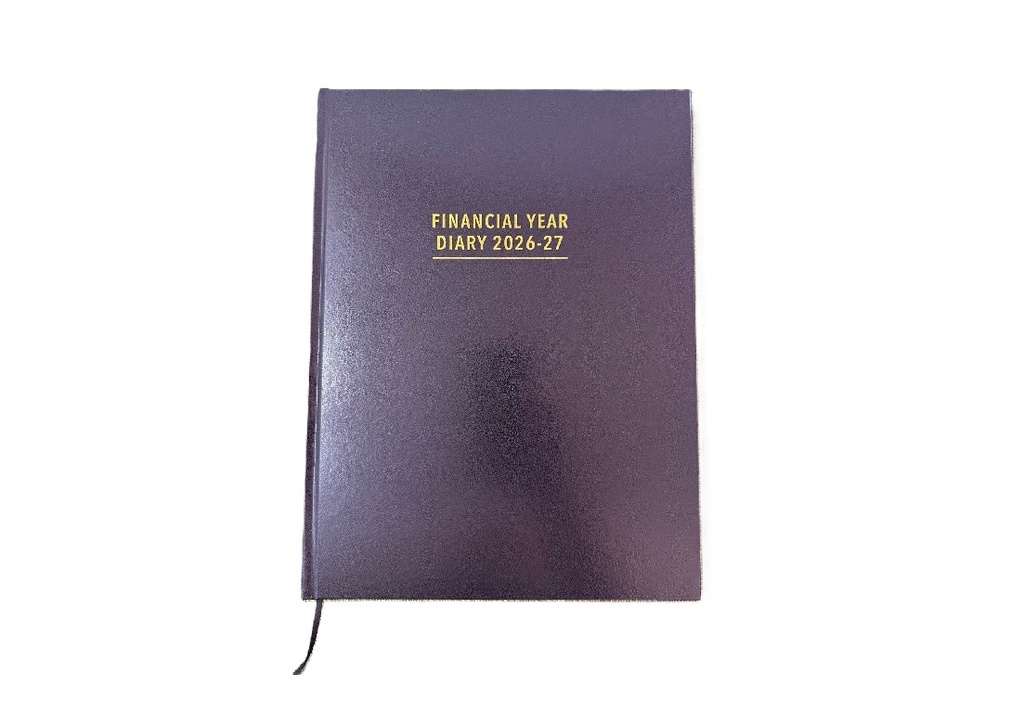 2026-2027 Financial Year Diary - A4 Day-To-A-Page (DTP) Black