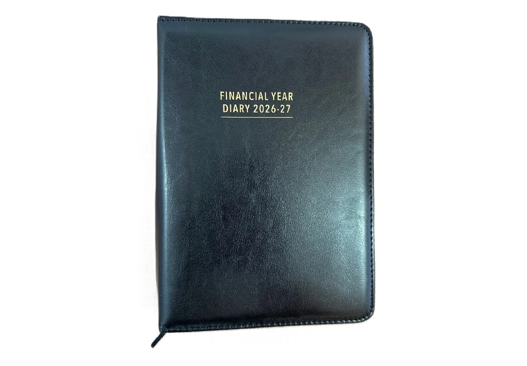 2026-2027 Financial Year Diary - A5 Day-To-A-Page (DTP) Spiral Bound Black
