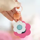 Mother's Day Daisy Bag Charm Keychain 