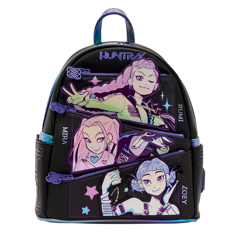 K-Pop Demon Hunters - HUNTR/X Mini Backpack with Photo Card Charm - Loungefly 