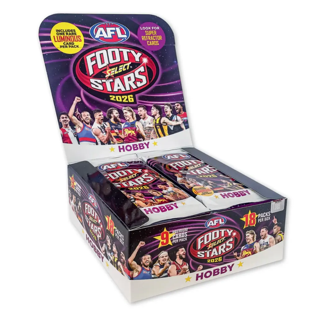 2026 AFL Footy Stars Hobby Sealed Box (18 Card Packs)