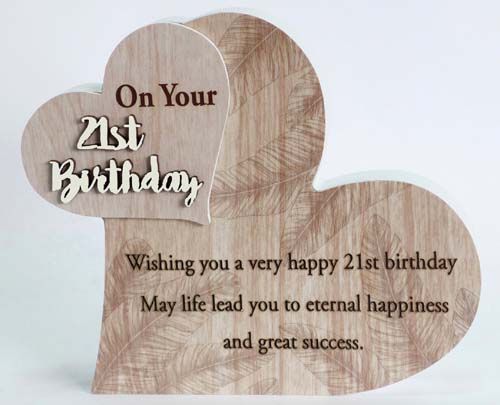 From My Heart Sentiment Block 21ST Birthday