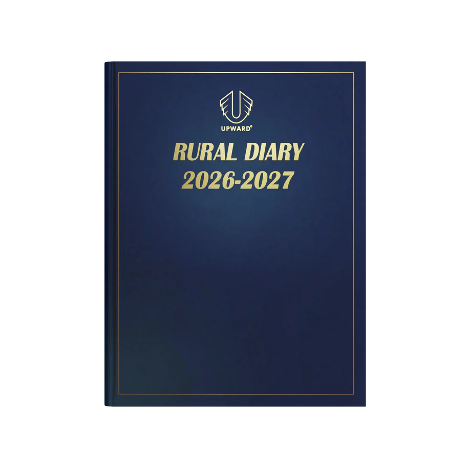 2026-2027 Financial Year Diary - A4 2 Days-To-A-Page (2DTP) Collins Rural Upwards Blue