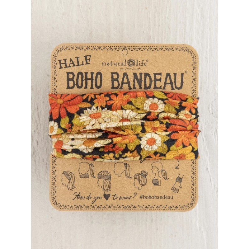 Boho Bandeau - Half Ditsy Garden Black
