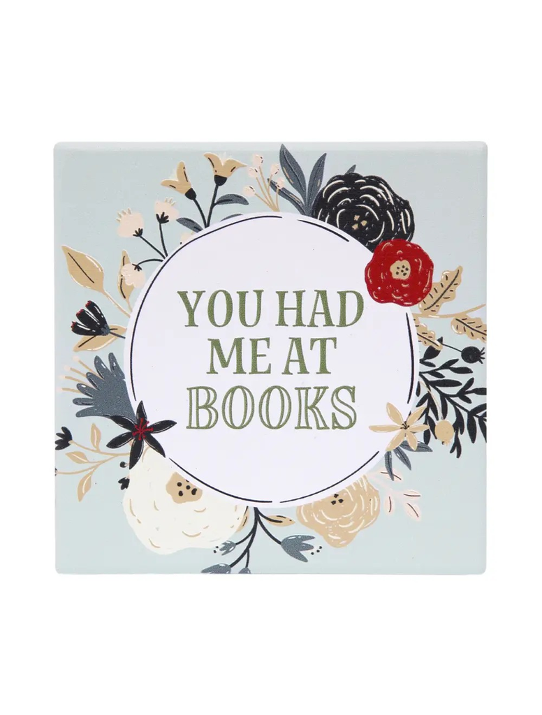 Forever Booked Ceramic Coaster - Floral