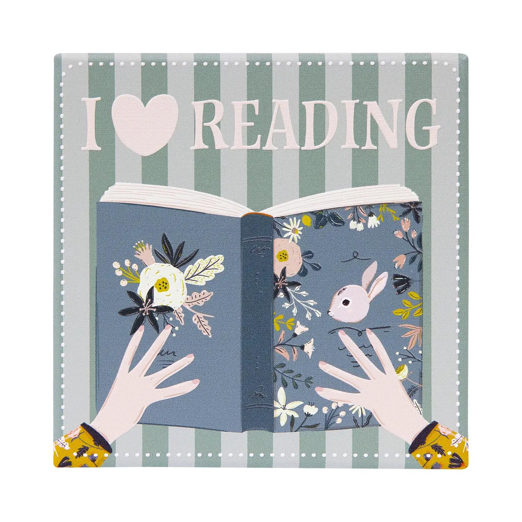 Forever Booked Ceramic Coaster - Heart