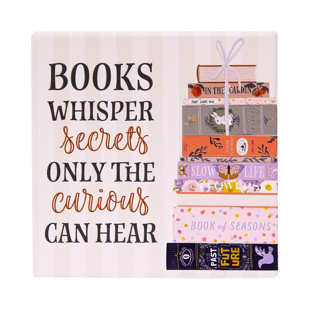 Forever Booked Ceramic Coaster - Secrets