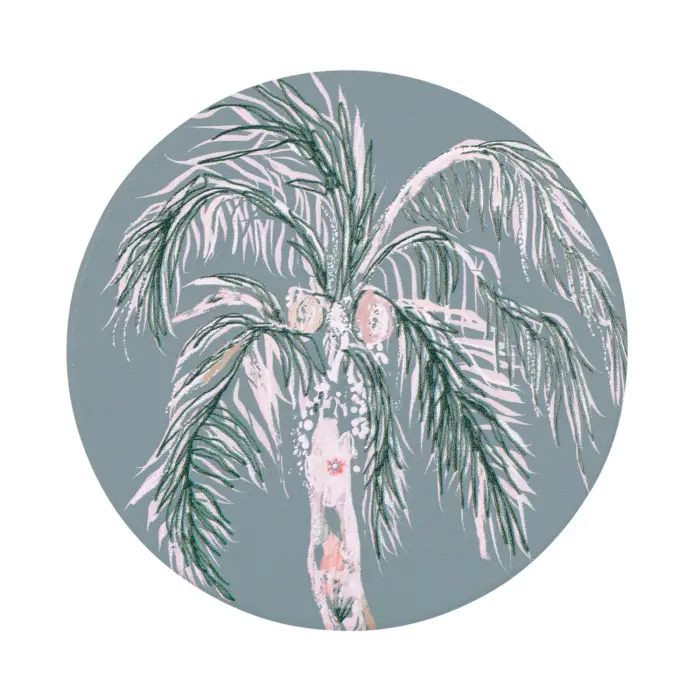 Love, Vera Palm Ceramic Coaster