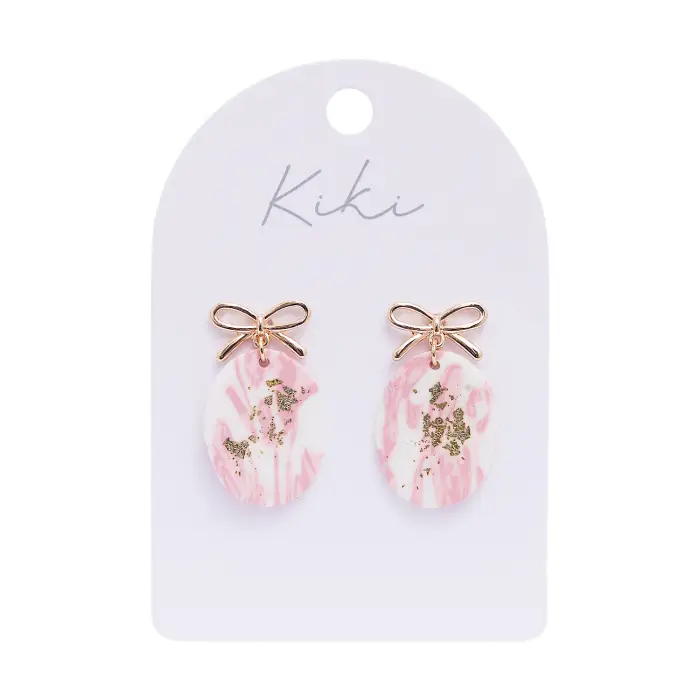 KiKi Pink Bow Earrings