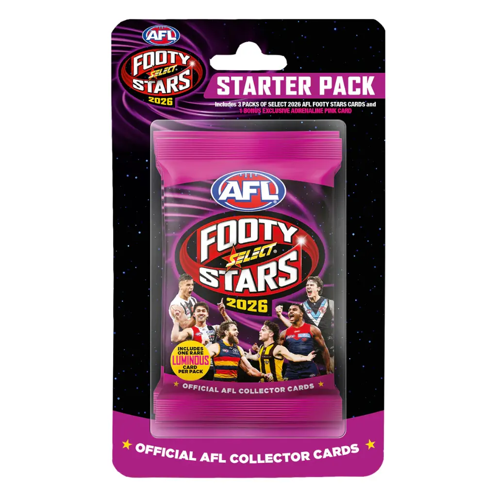 2026 AFL Footy Stars Starter Pack (Includes 3 Packs)