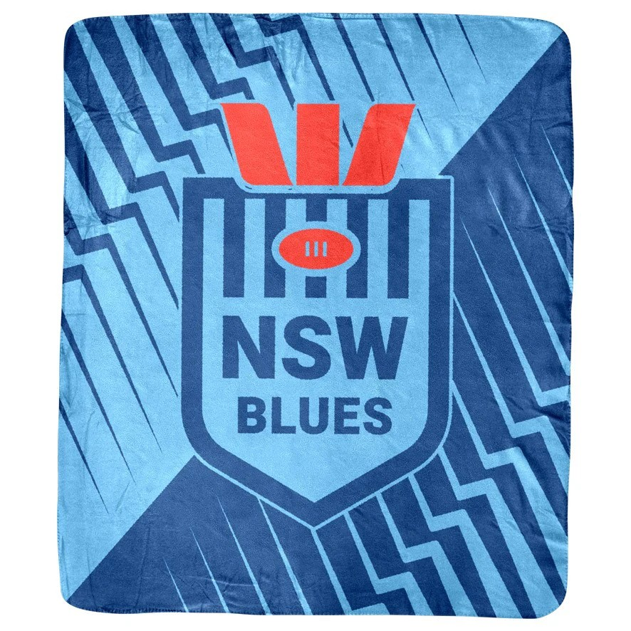 State of Origin NSW Blues Coral Fleece Throw Rug