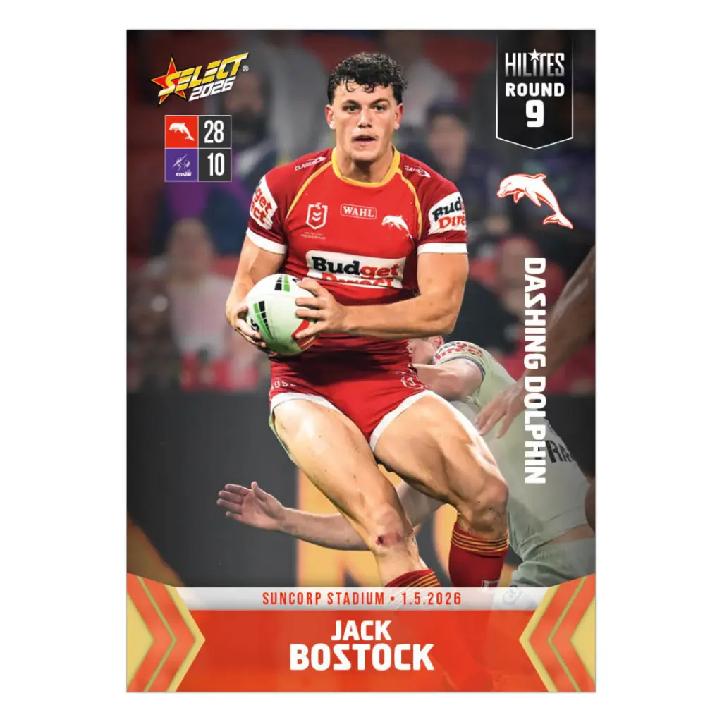 Select Australia 2026 NRL Hilites Round 9 Card Jack Bostock Dolphins