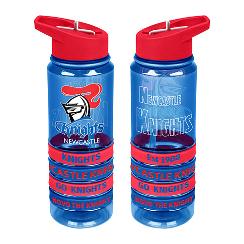 NRL Newcastle Knights Tritan Bottle With Bands