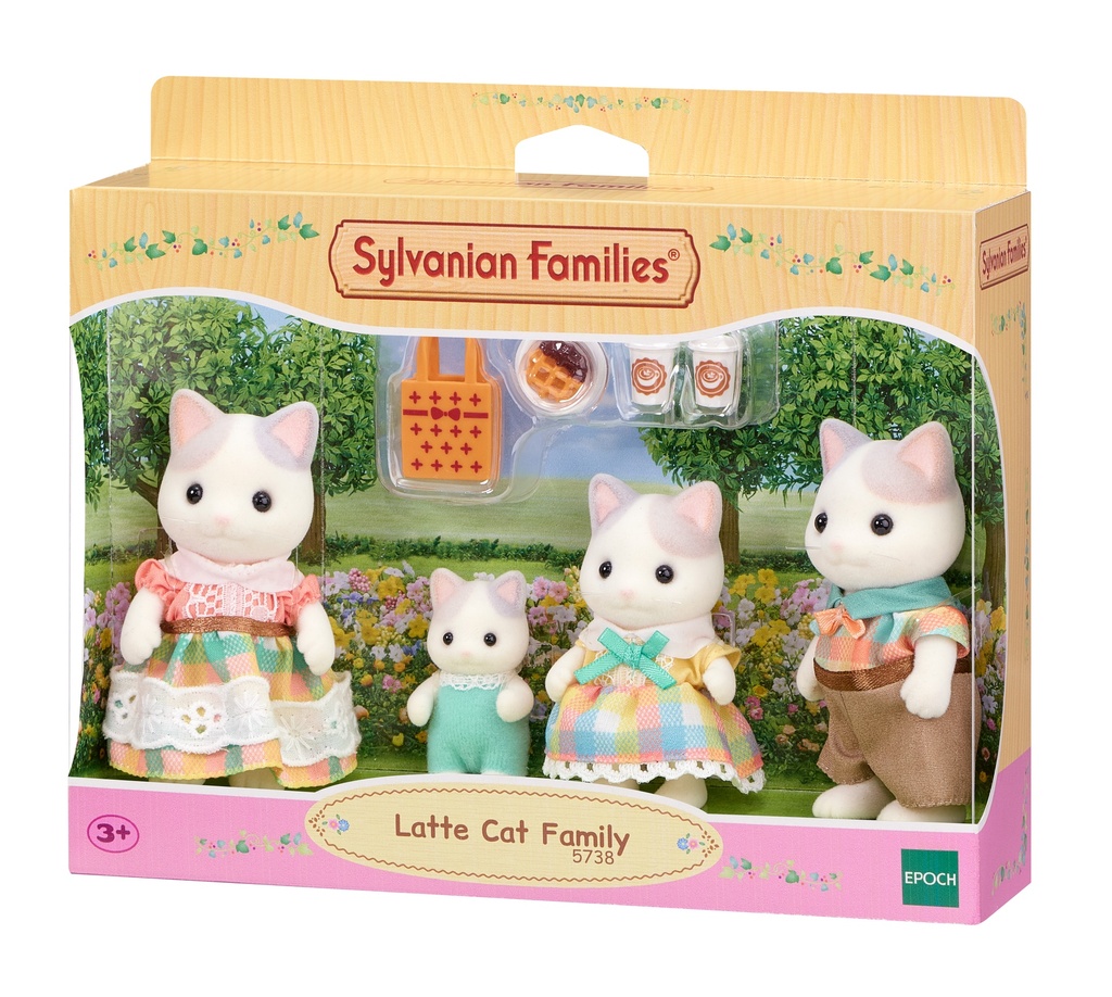 Sylvanian Families - Latte Cat Family
