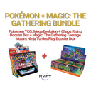 Pokémon TCG: Mega Evolution 4 Chaos Rising & Magic: The Gathering TMNT Booster Box Bundle