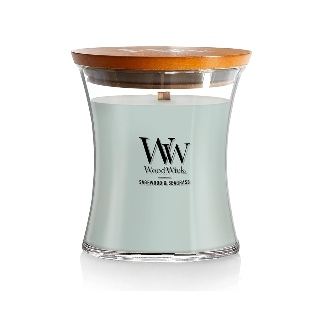 Sagewood & Seagrass Medium Candle - Woodwick