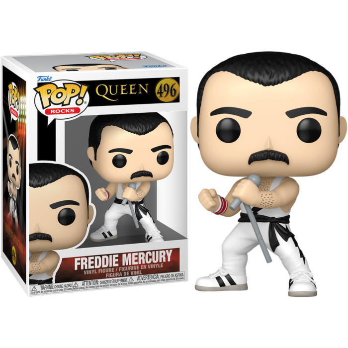 Queen - Freddie Mercury (White Singlet) Funko Pop! Vinyl Figure #496
