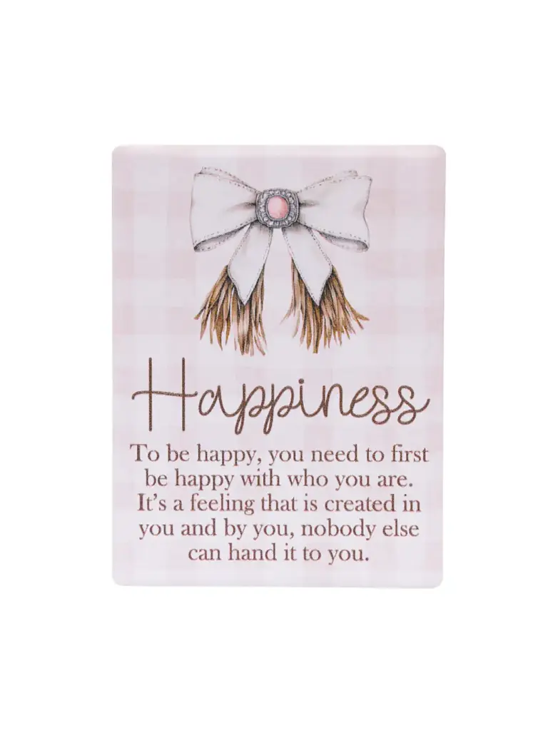 Saddle & Bloom Ceramic Magnet - Happiness