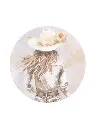 Saddle & Bloom Ceramic Coaster - Cowgirl Floral