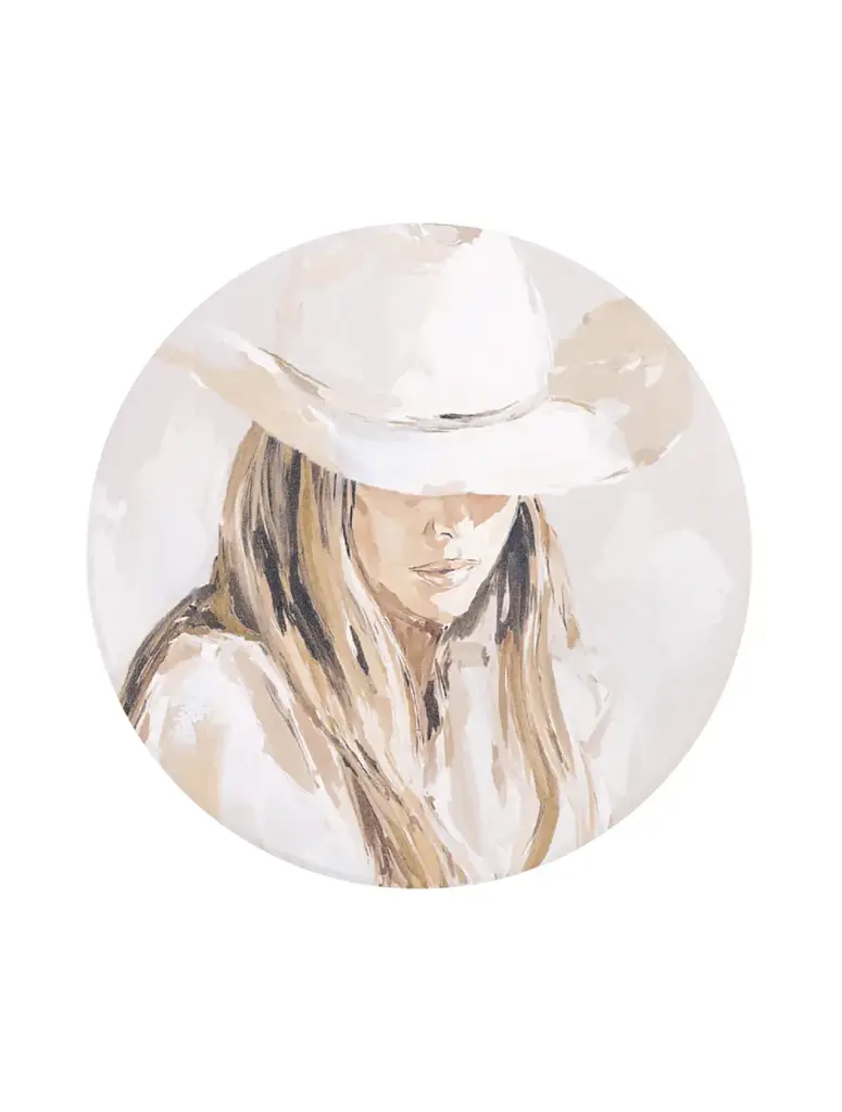 Saddle & Bloom Ceramic Coaster - Cowgirl