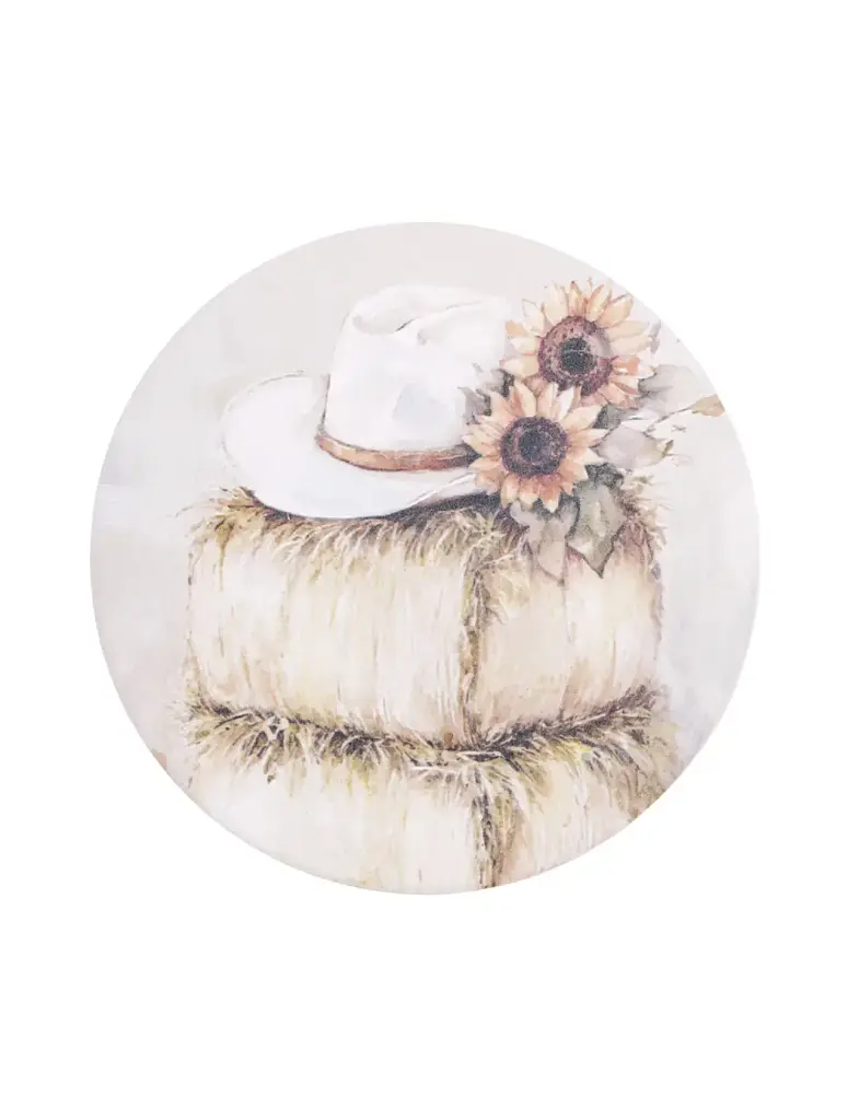 Saddle & Bloom Ceramic Coaster - Hay Stack