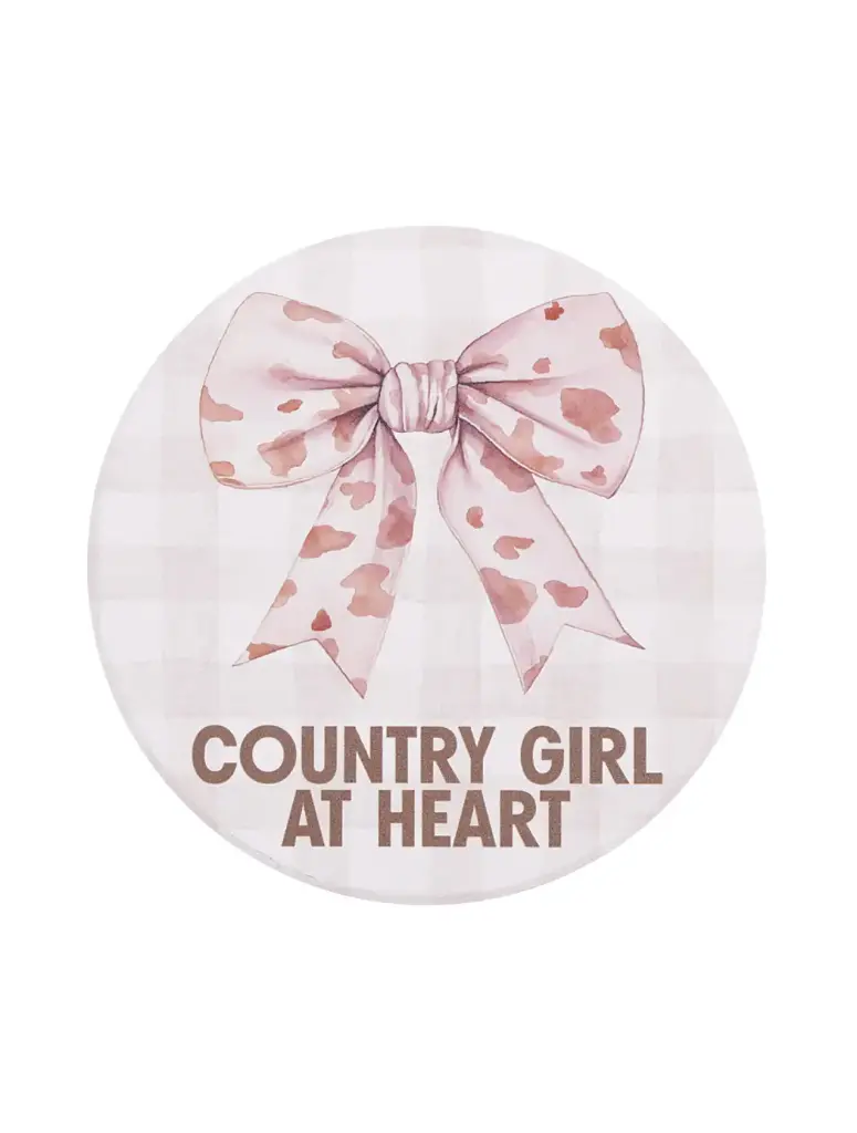 Saddle & Bloom Ceramic Coaster - Country Girl