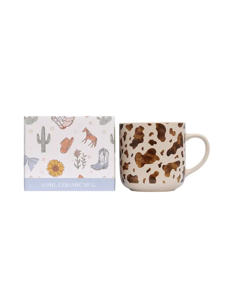Saddle & Bloom Mug - Cow