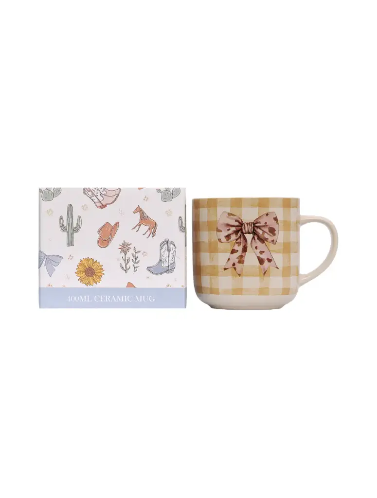 Saddle & Bloom Mug - Bow