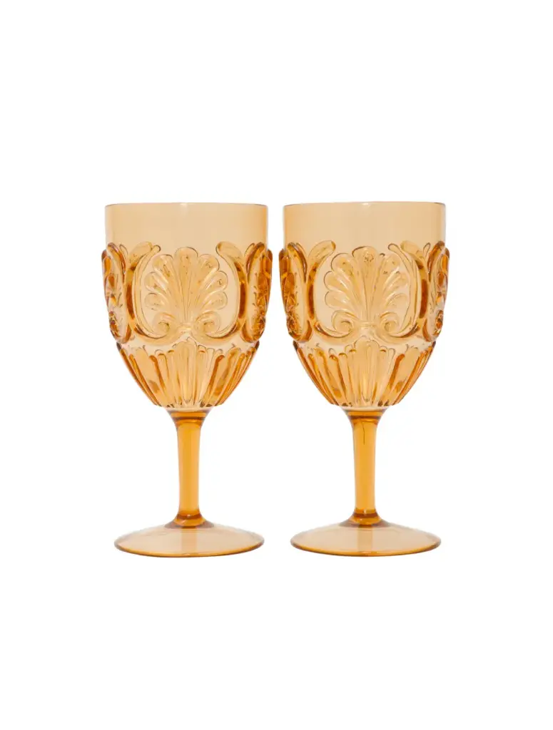 Saddle & Bloom Set of 2 Outdoor Wine Glasses