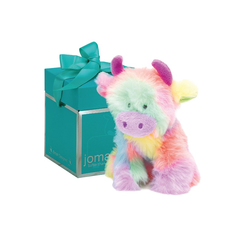 Jomanda Mini Highland Cow Plush Rainbow