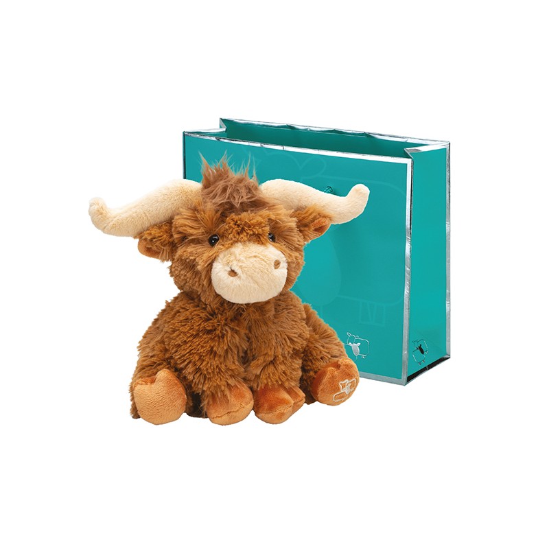 Jomanda Small Horned Cow Plush Brown