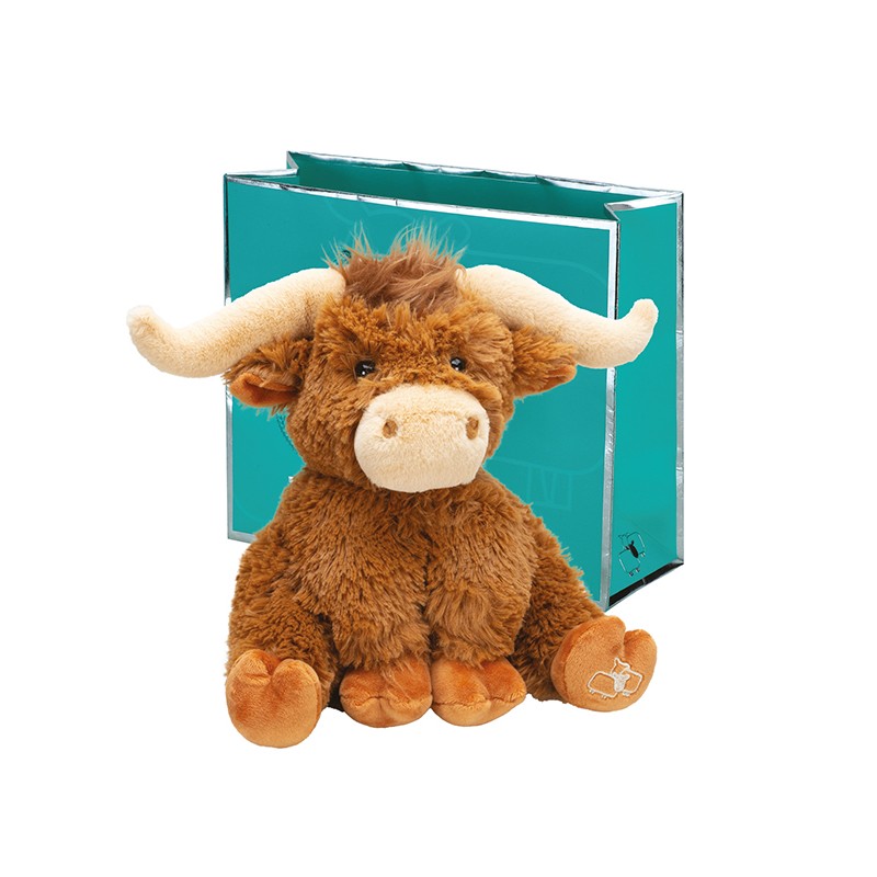 Jomanda Medium Horned Cow Plush Brown