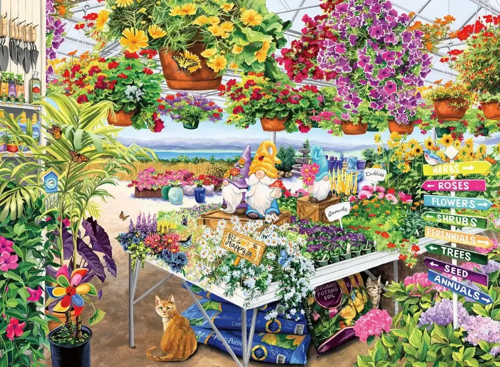 Glorious Garden Centre: The Butterfly Place 500pc Puzzle - Ravensburger