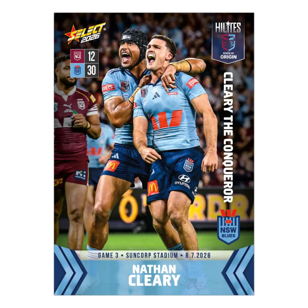 Select Australia 2026 NRL Hilites State of Origin Game 3 Card Nathan Cleary NSW Blues