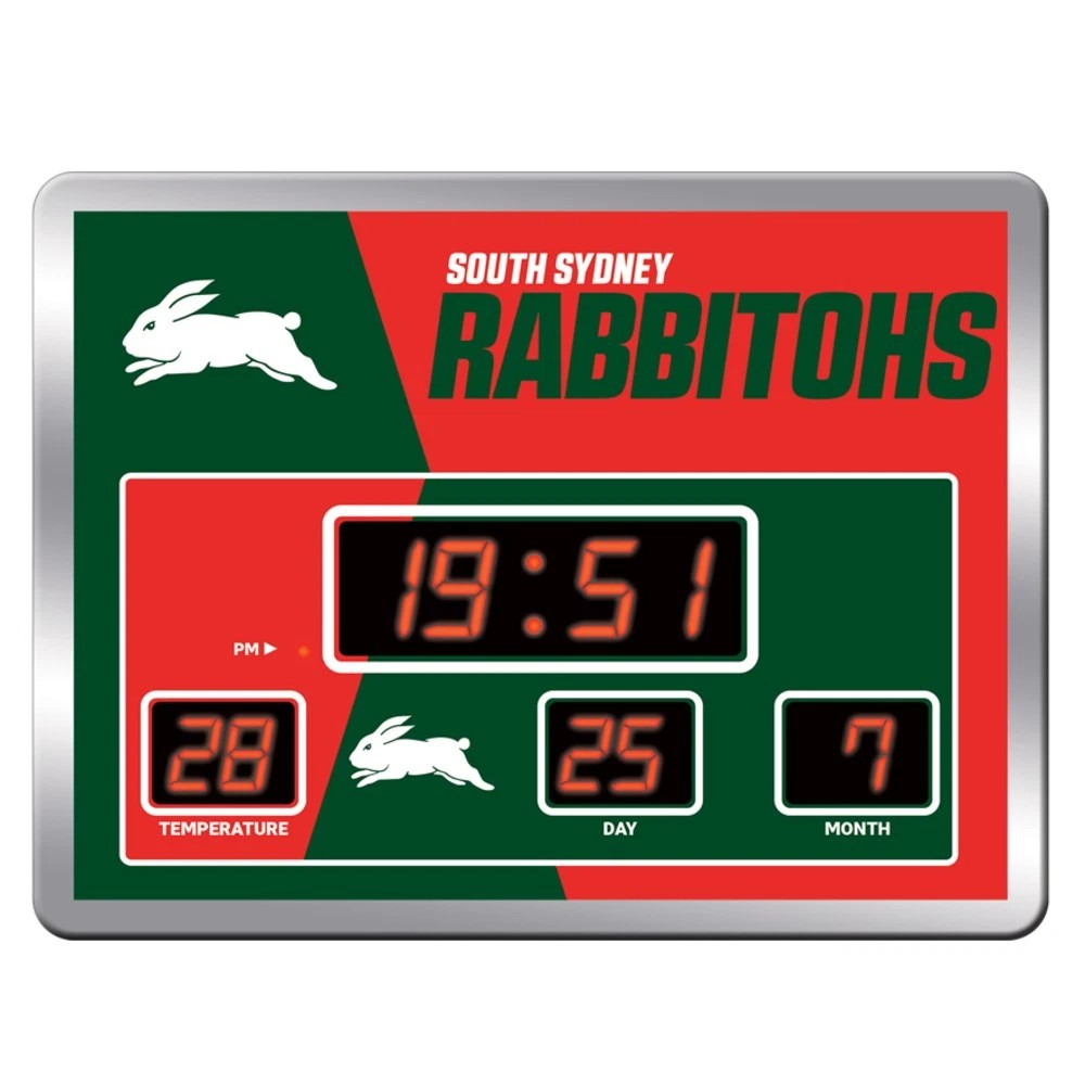 NRL South Sydney Rabbitohs LED Scoreboard Clock 