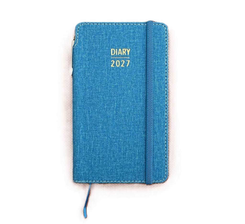 2027 Diary Week-To-View (WTV) Slim with Pen - Cobalt