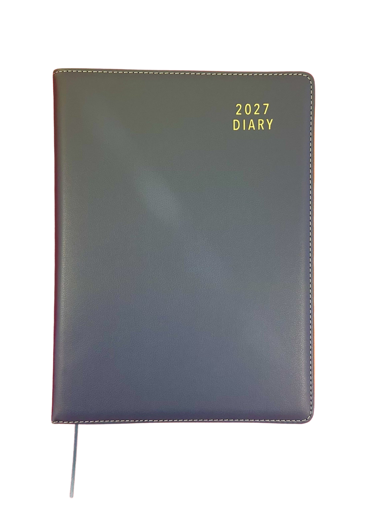 2027 Diary A4 Week-To-View (WTV) Stormy Blue